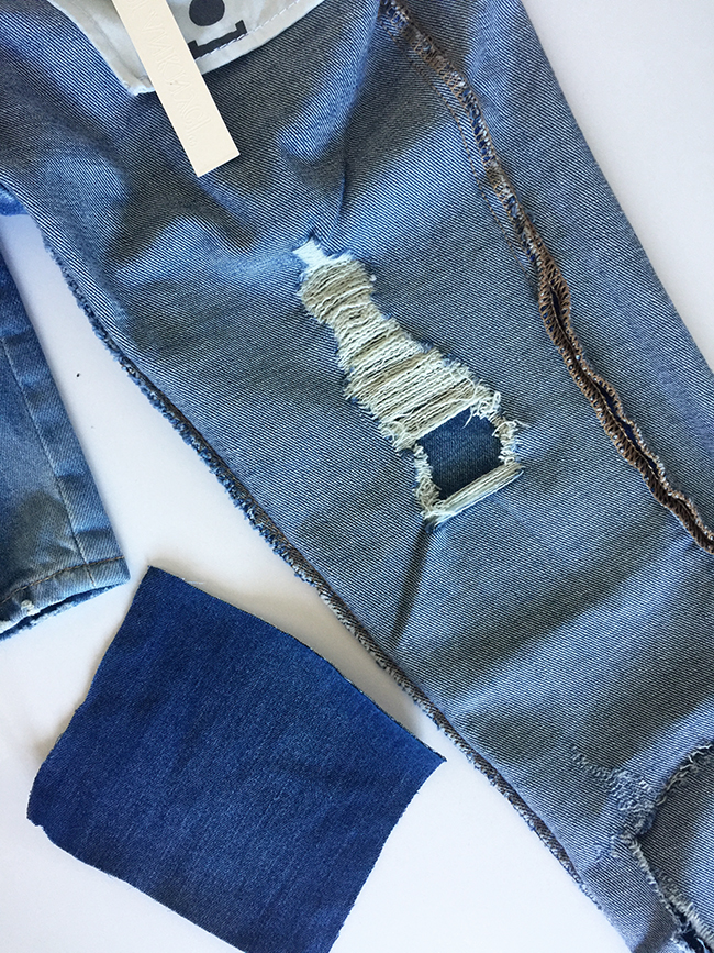 How To Patch Holes in Distressed Denim ONE little MOMMA Bloglovin’
